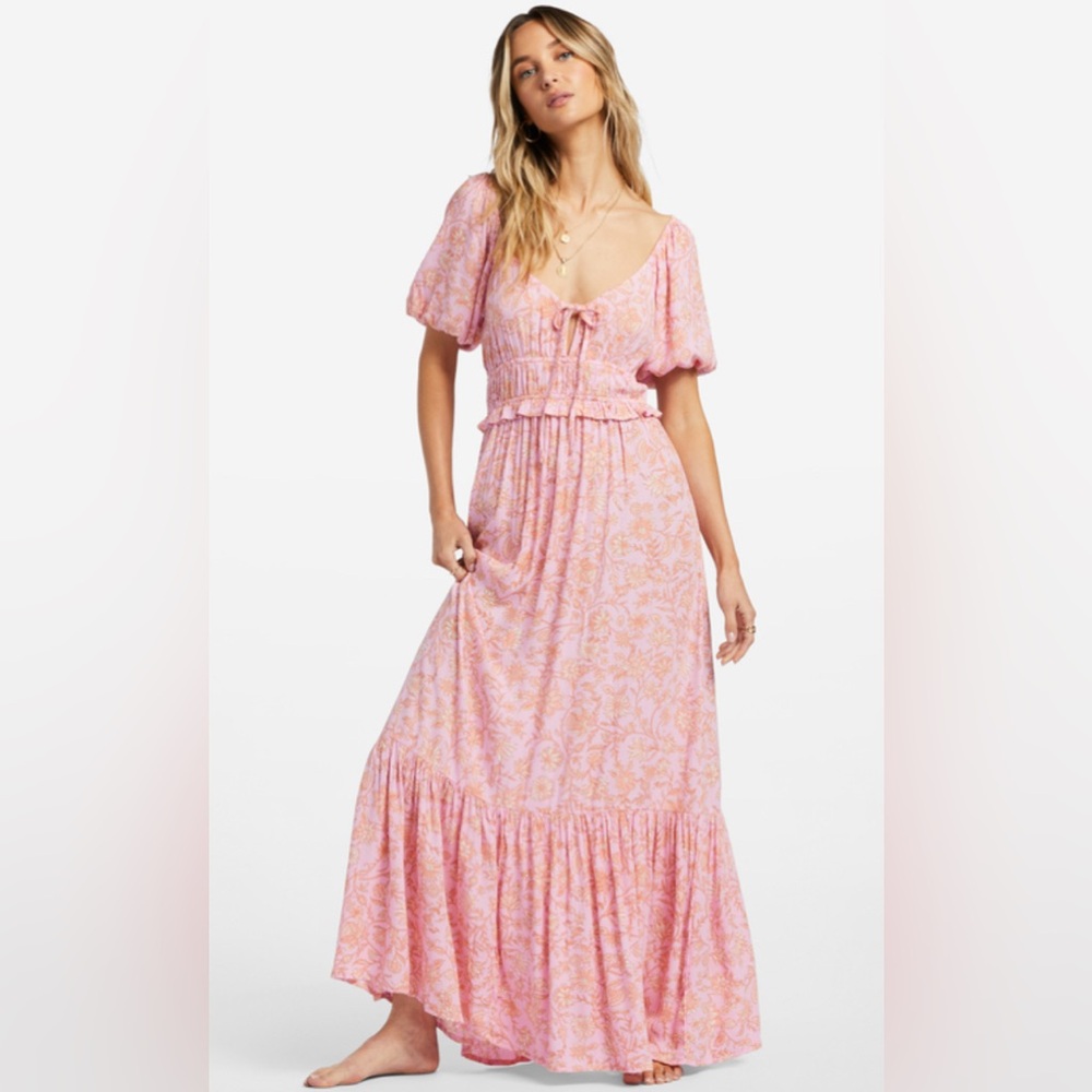Billabong Pink and Orange Floral Dress